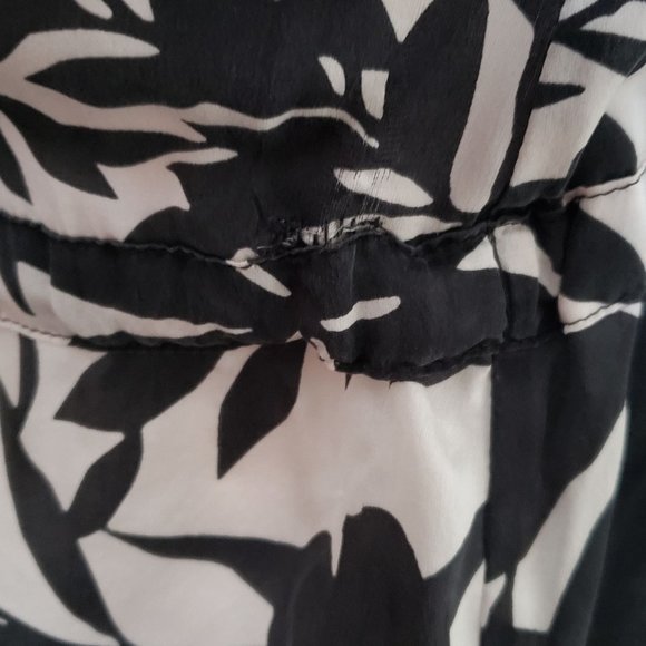 Alfani Silk Ruffle Print Blouse  Size 10 - Picture 7 of 8